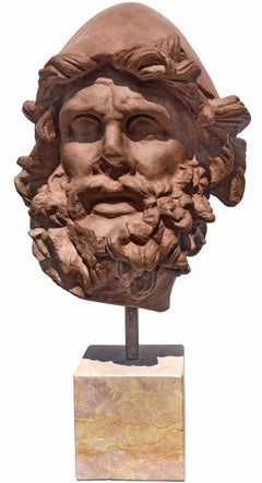 TERRACOTTA HEAD OF ULYSSES - ODYSSEUS FROM THE POLYPHEMUS GROUP, Italy 20th Cent