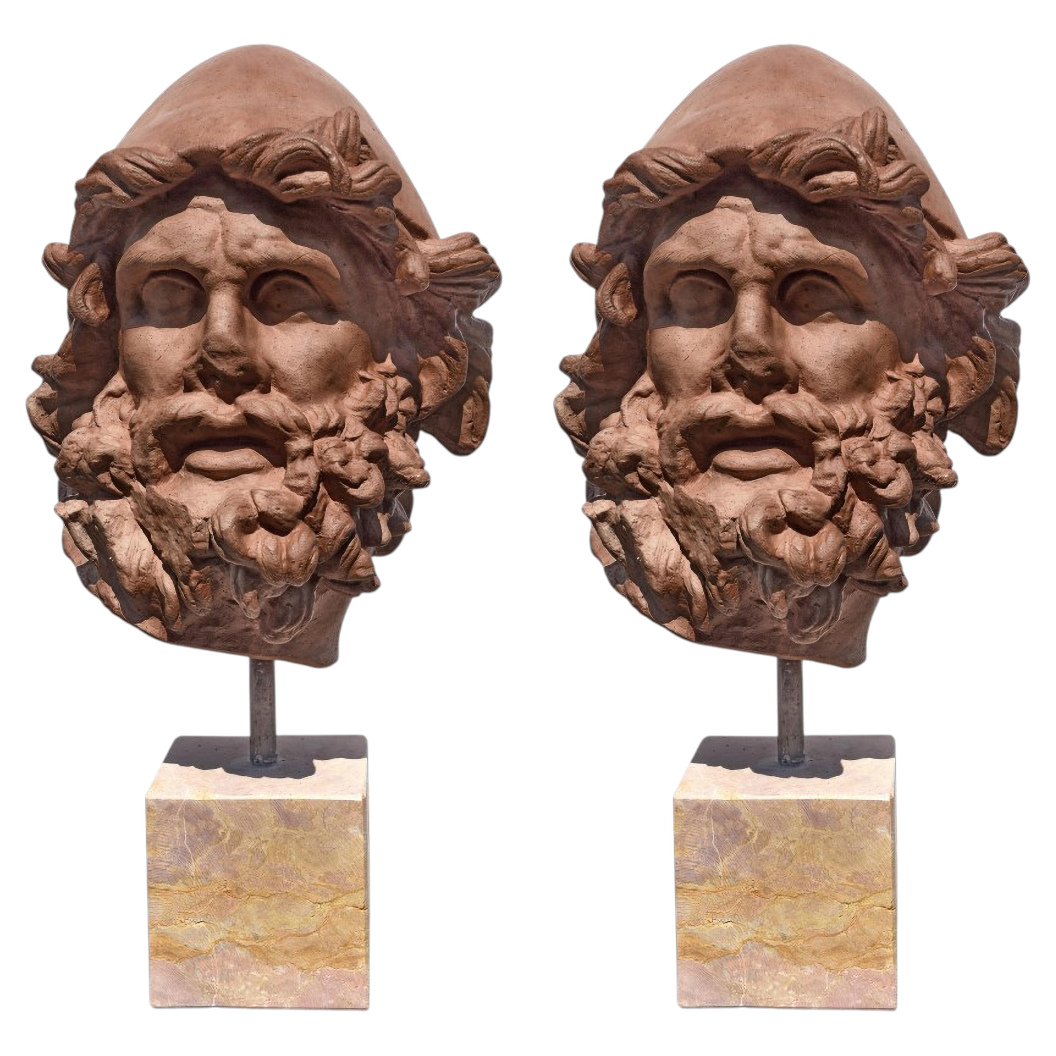 TERRACOTTA HEAD OF ULYSSES - ODYSSEUS FROM THE POLYPHEMUS GROUP, Italy 20th Cent
