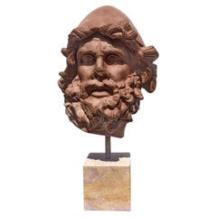 TERRACOTTA HEAD OF ULYSSES - ODYSSEUS FROM THE POLYPHEMUS GROUP, Italy 20th Cent