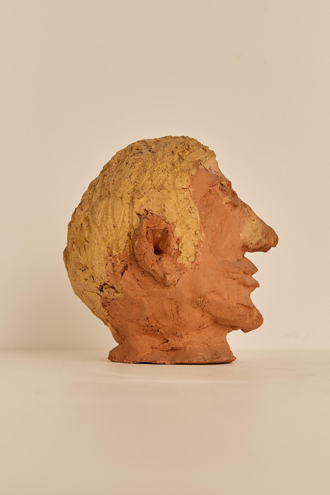 Scultura di testa in terracotta In condizioni buone in vendita a London, GB