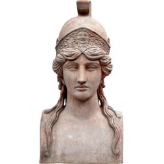 TERRACOTTA HERMA OF ATHENA FROM THE NATIONAL MUSEUM OF NAPLES, 20th Century