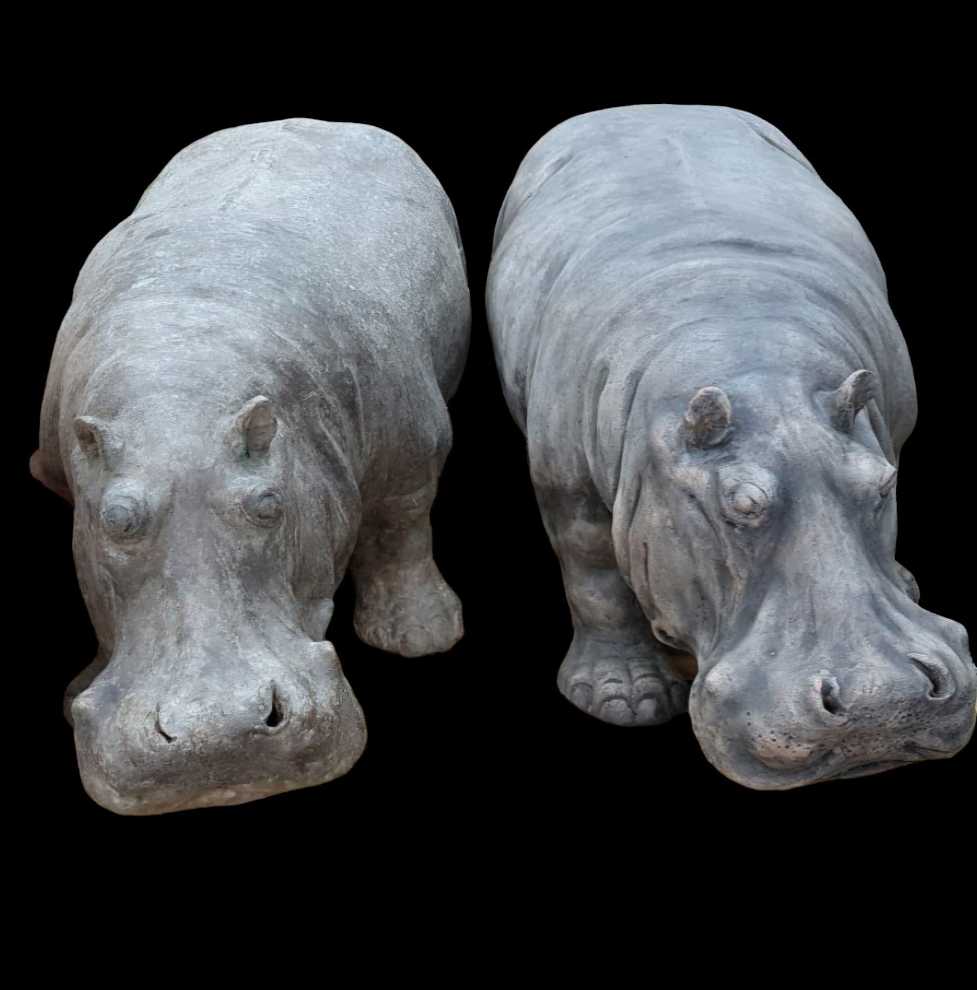 TERRACOTTA HIPPOPOTAMUs In condizioni buone in vendita a Madrid, ES