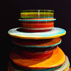 Terracotta, iron and resin hand sculptured Torre Pappagallo by Manu Crotti