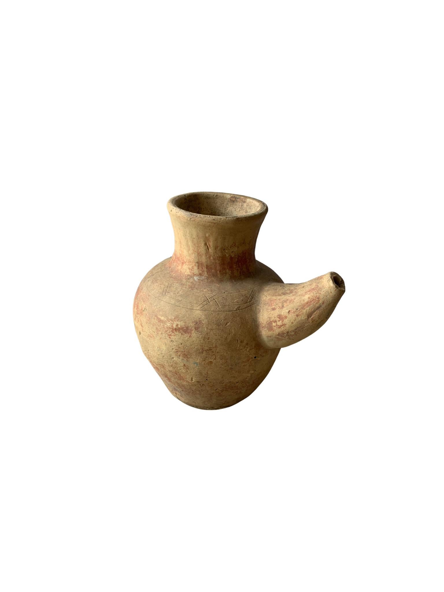 Terrakotta-Gefäß aus Java, Indonesien um 1900 (Stammeskunst) im Angebot