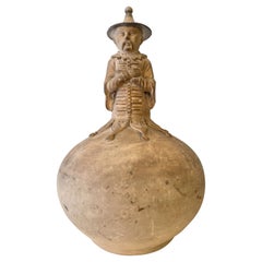 Terracotta Jug, Chinese Style, Signed V & B, Early 19th Century