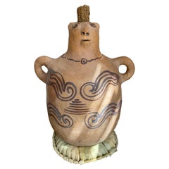 Terracotta Jug From Mexico, Circa 1970's