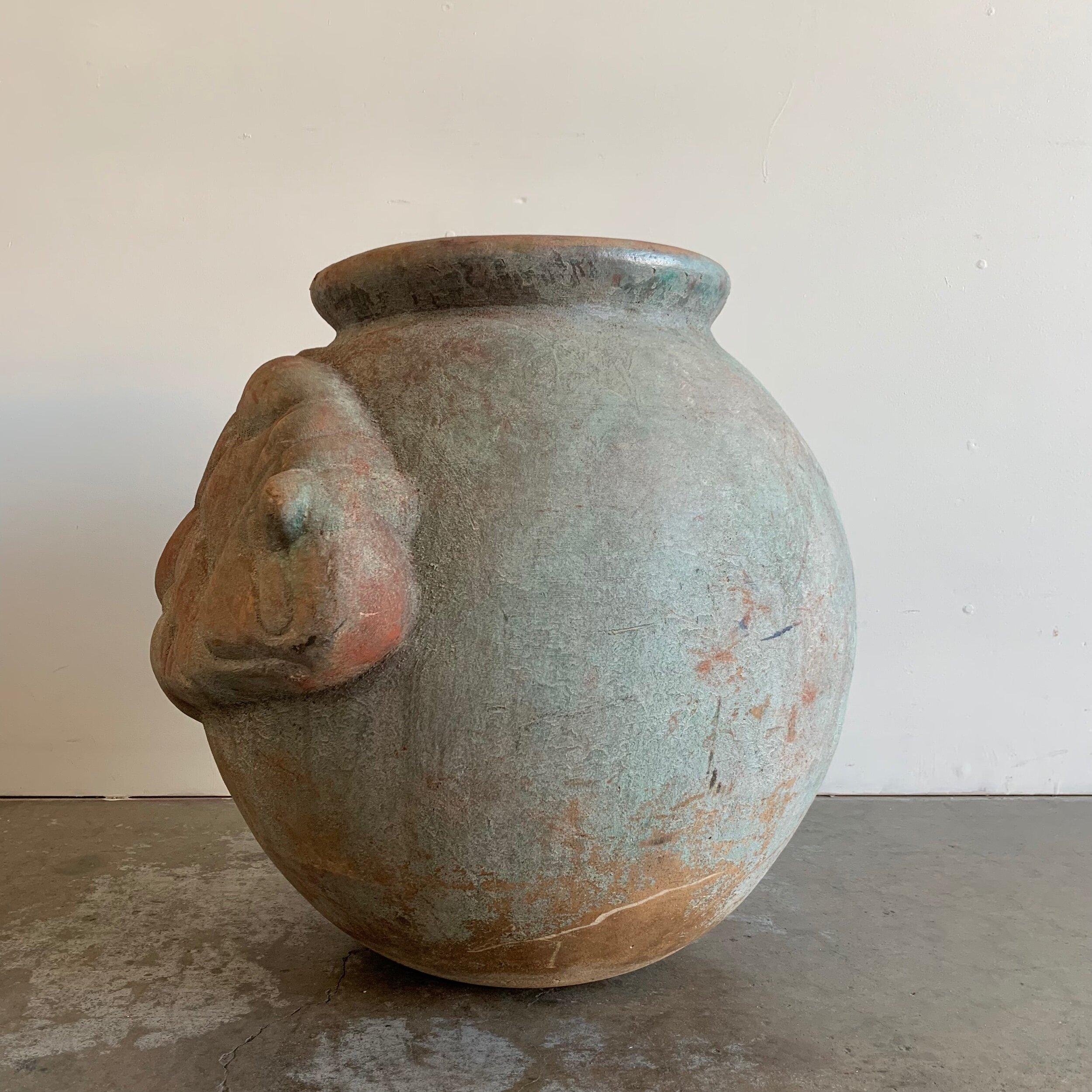 20th Century Terracotta Koi Fish Pot