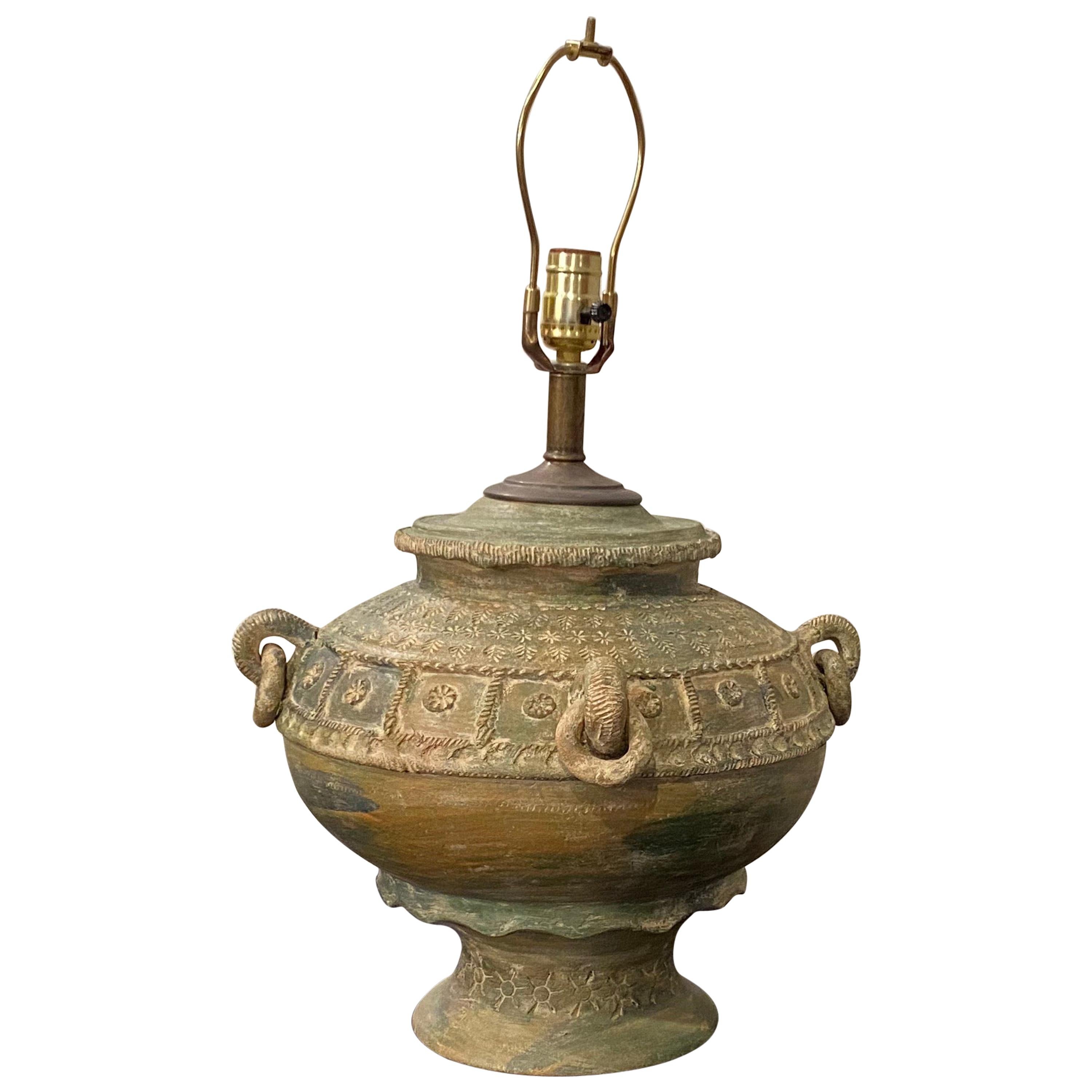 Terracotta Lamp For Sale