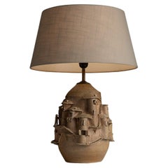 Terracotta Lamp, France circa 1960