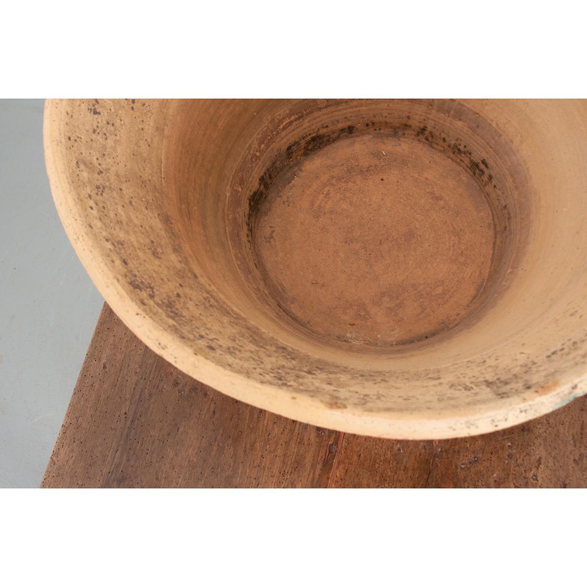 Turned Terracotta Large Bowl For Sale
