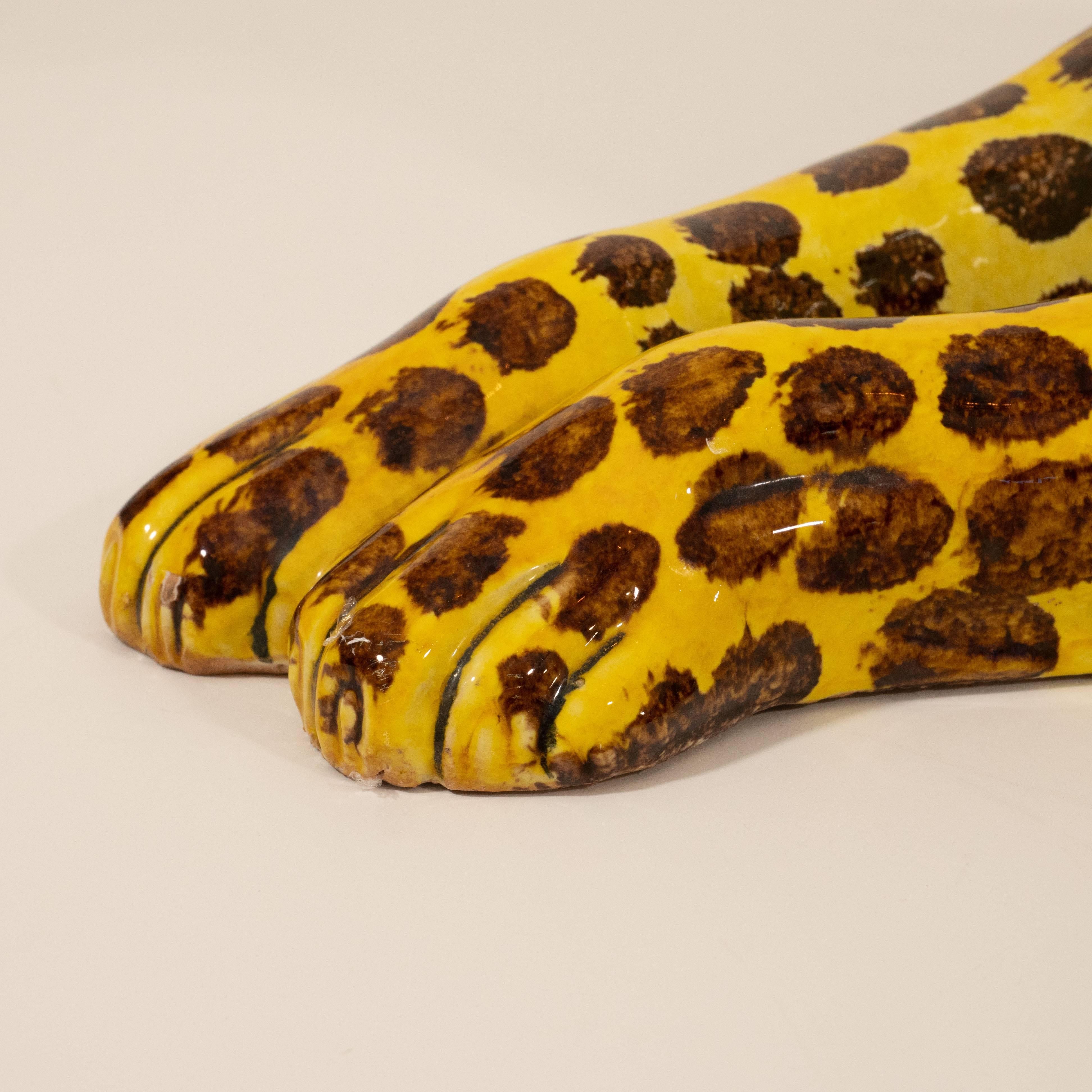 Terracotta Leopard In Excellent Condition In New York, NY