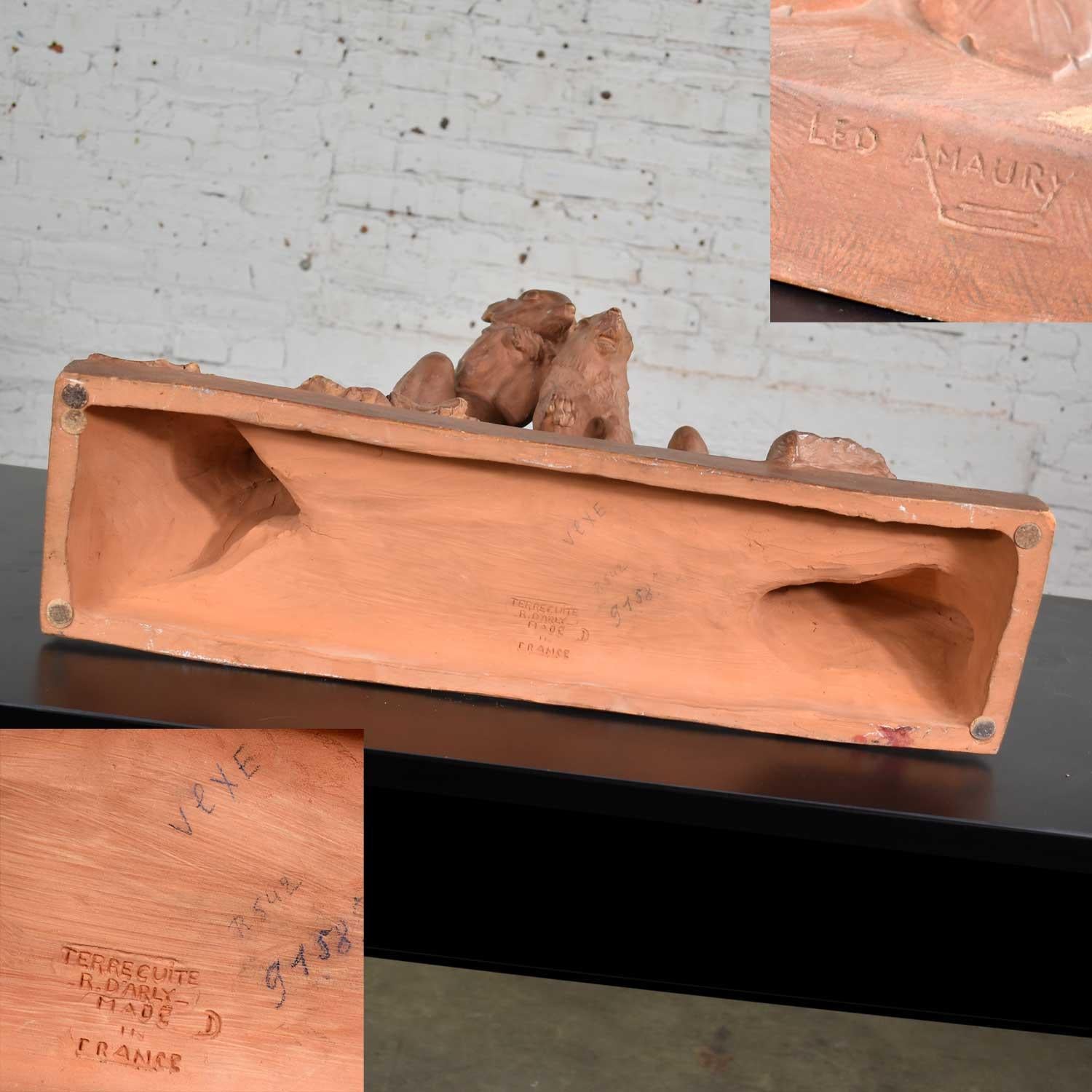 Scultura di scoiattolo in terracotta a grandezza naturale di Leo Amaury e timbro R D'Arly France in vendita 13