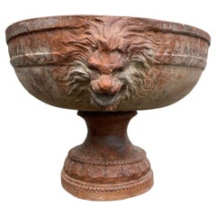 Terracotta Lion Urn Planter