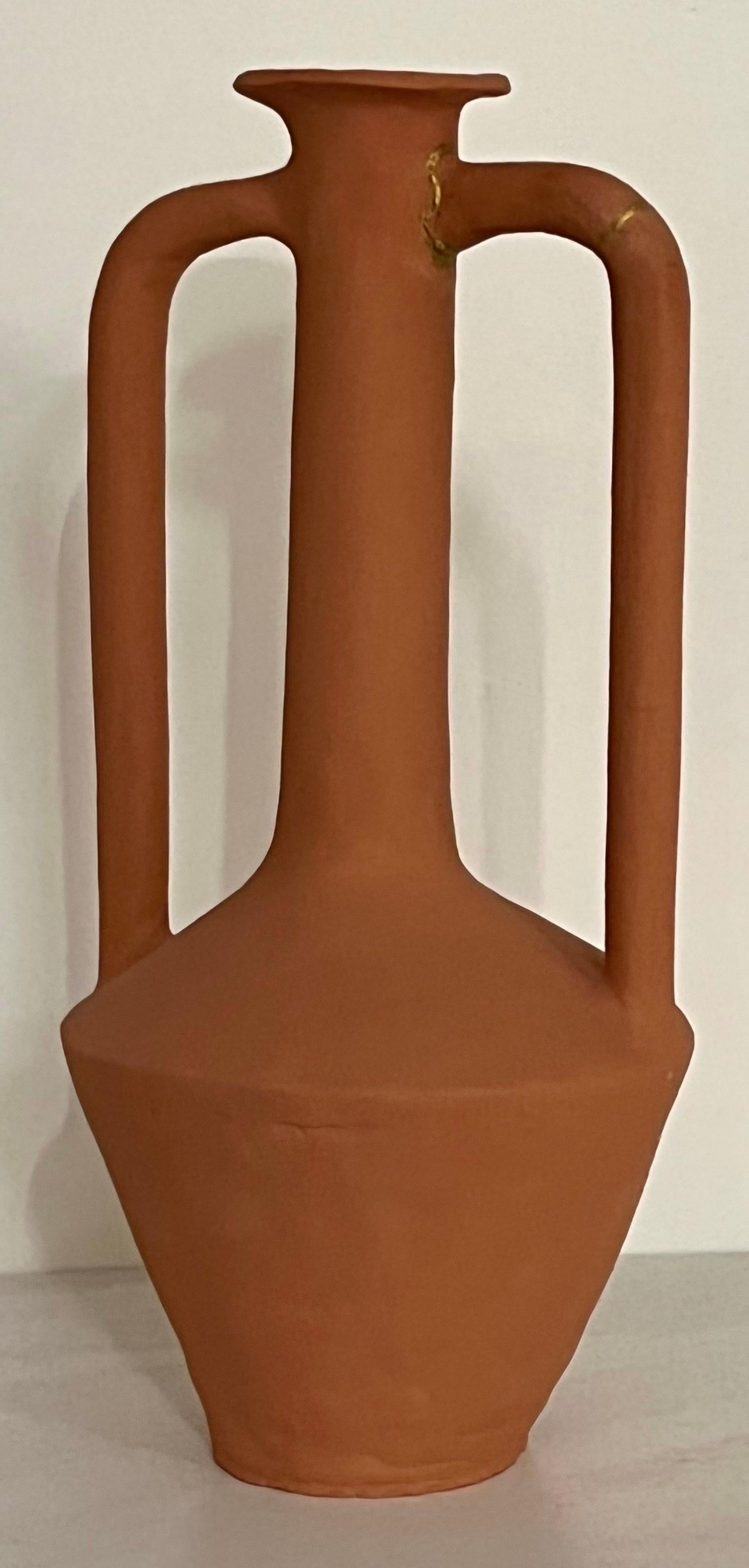 Other Terracotta Long Neck Vase by Solem Ceramics For Sale