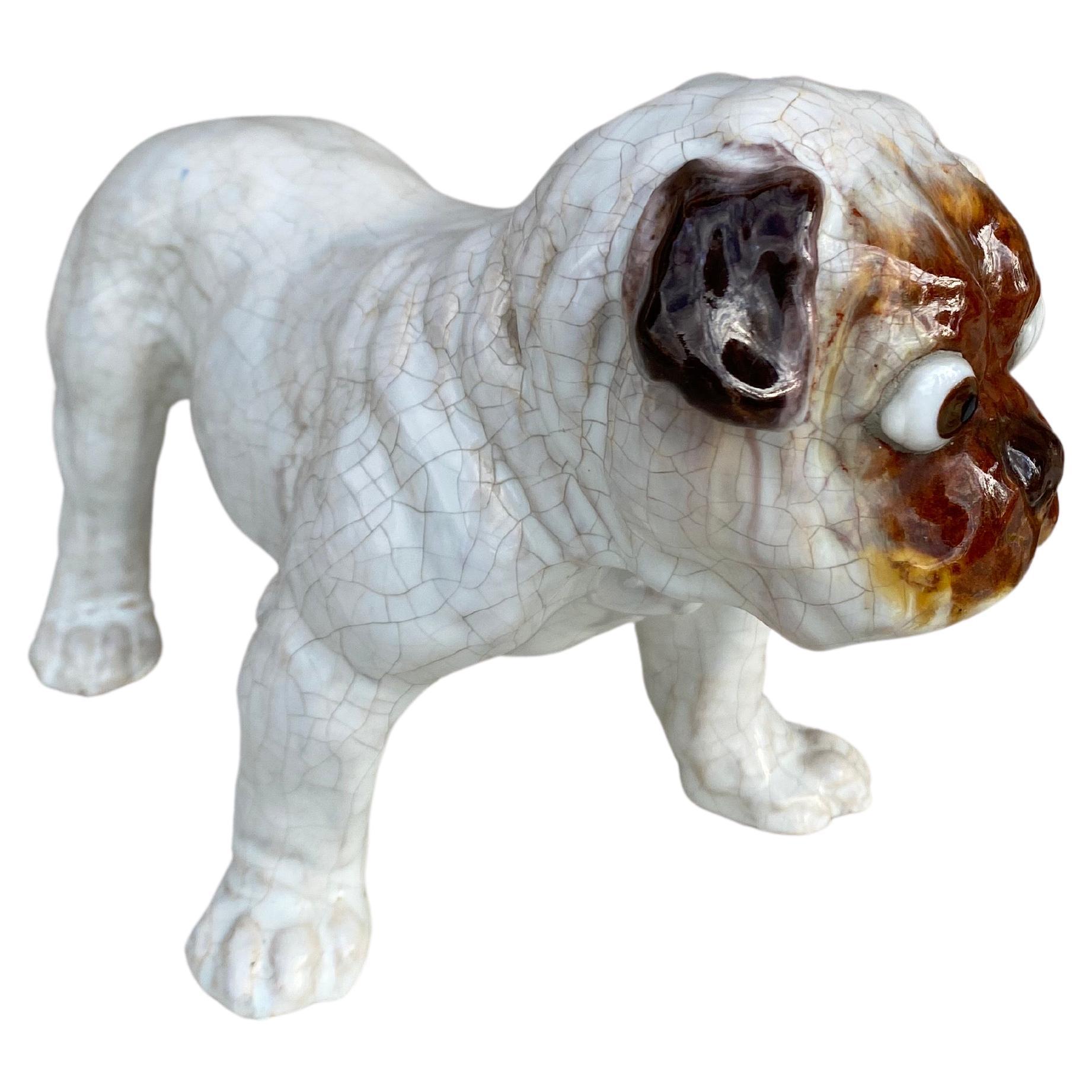 Terracotta bulldog Bavent Filmont, circa 1900.
