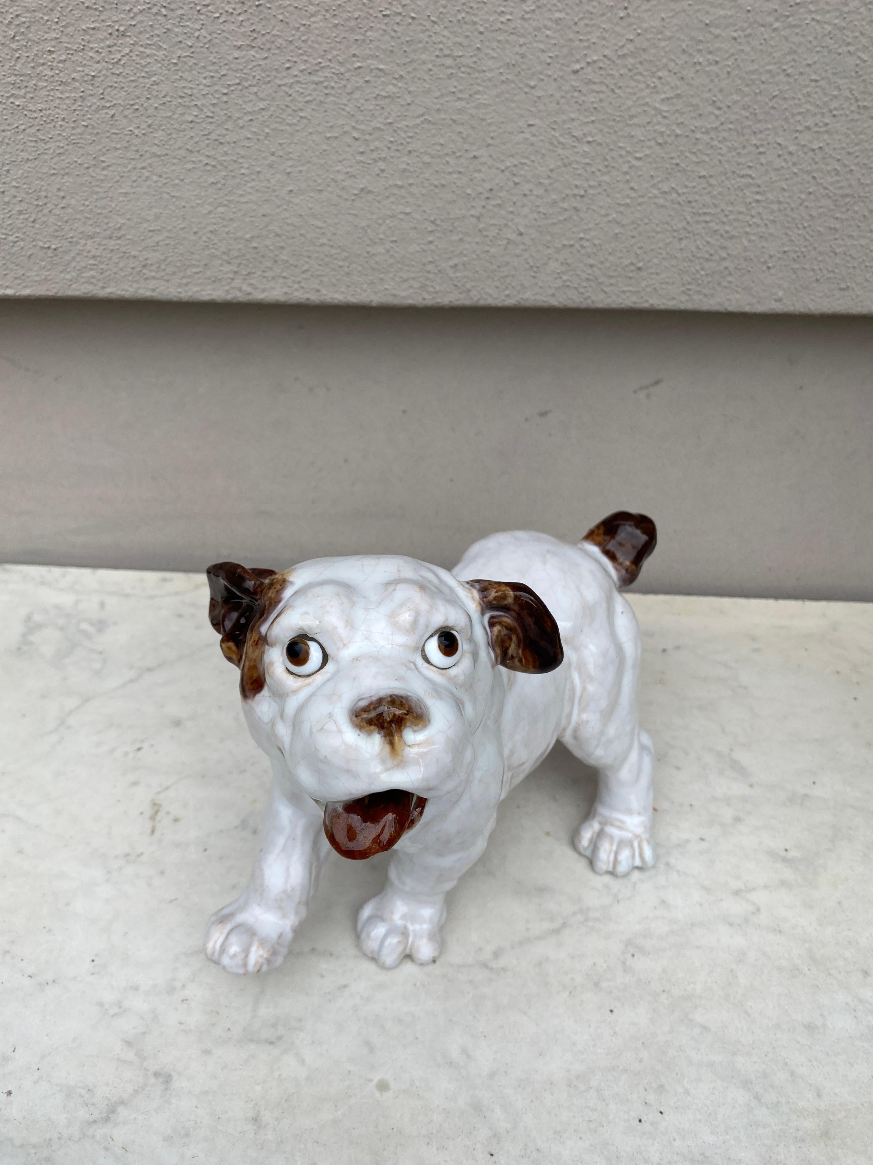 Terracotta Majolica Bulldog Bavent Normandy For Sale 4