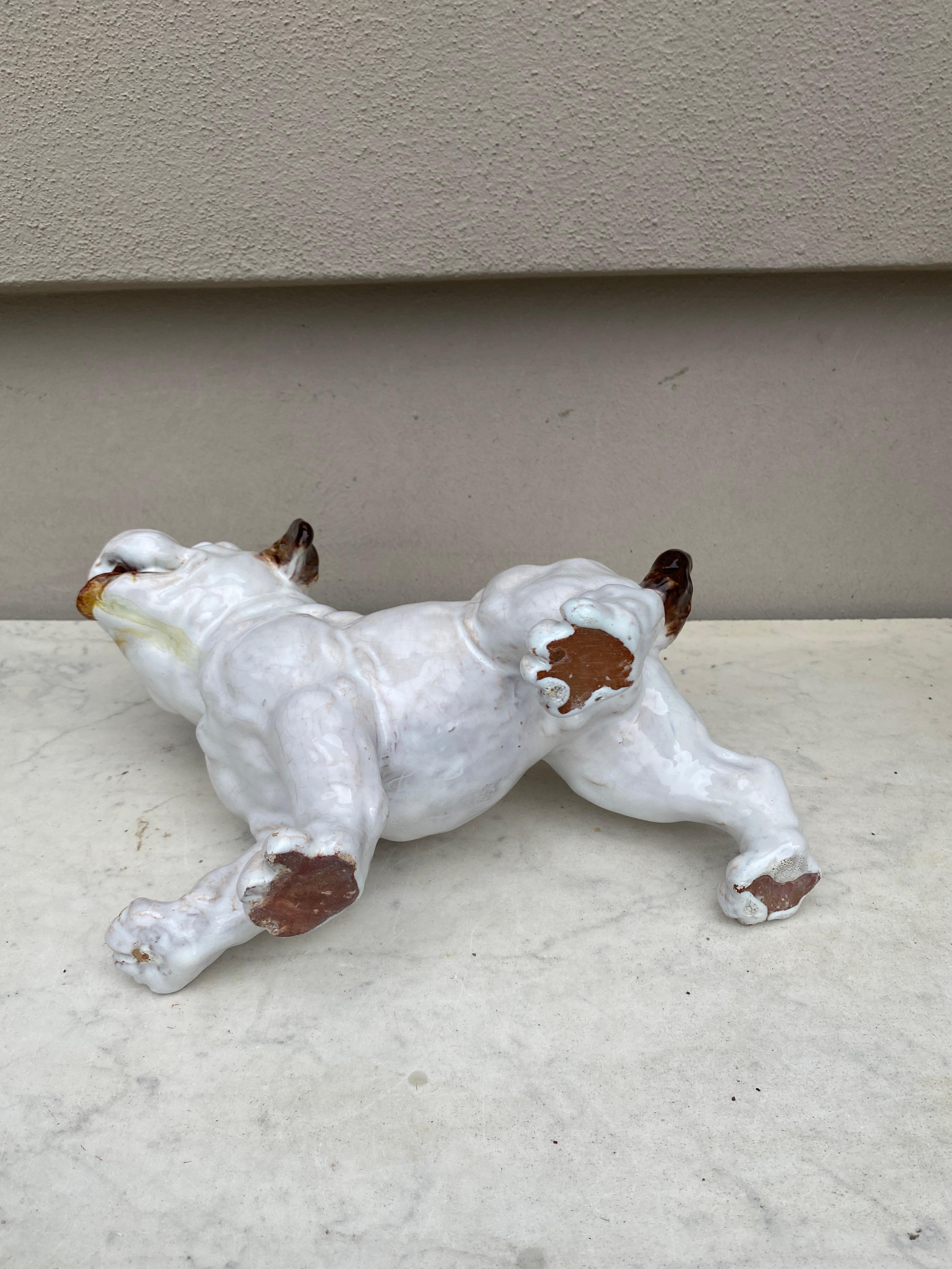 Terracotta Majolica Bulldog Bavent Normandy For Sale 5