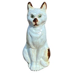 Terracotta Majolica Cat Bavent Normandy