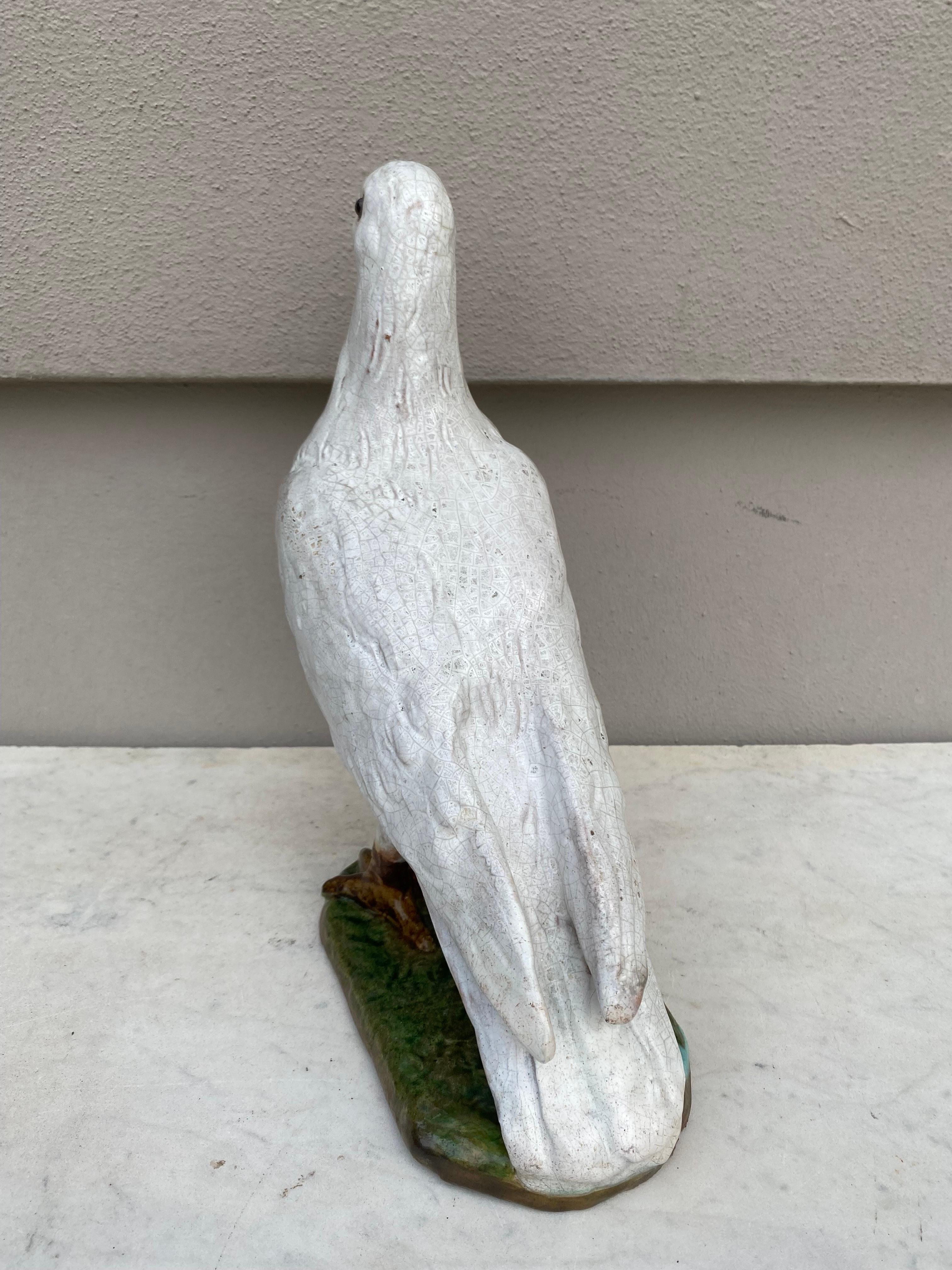 Early 20th Century Terracotta Majolica Pigeon Bavent Normandy For Sale