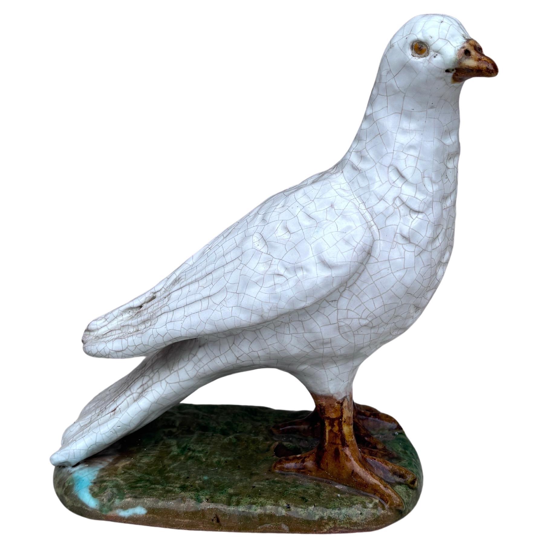 Terracotta Majolica Pigeon Bavent Normandy For Sale