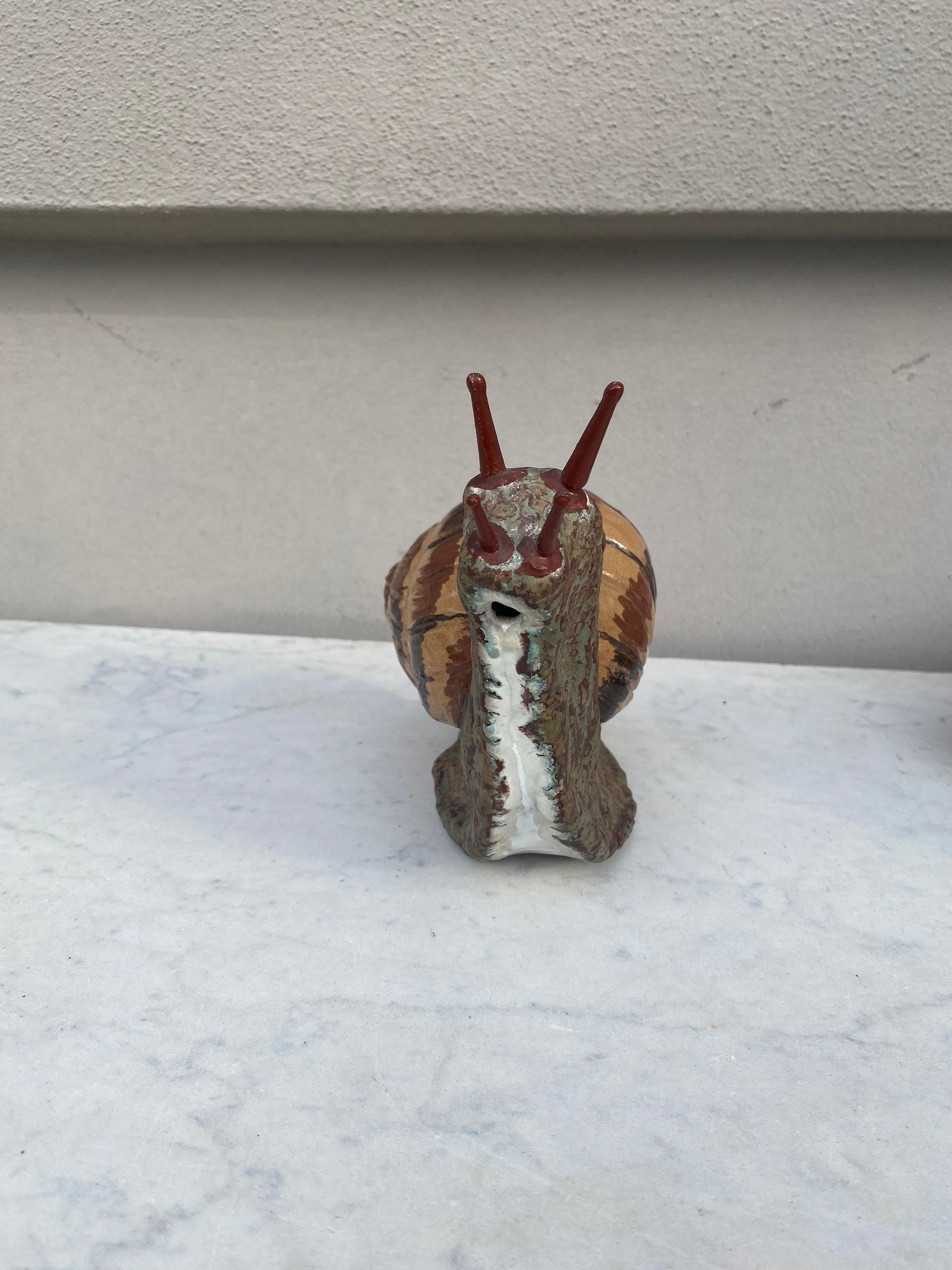 Terracotta Majolica Snail Bavent Normandy For Sale 1