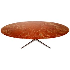 Terracotta Marble Conference Table by Florence Knoll 