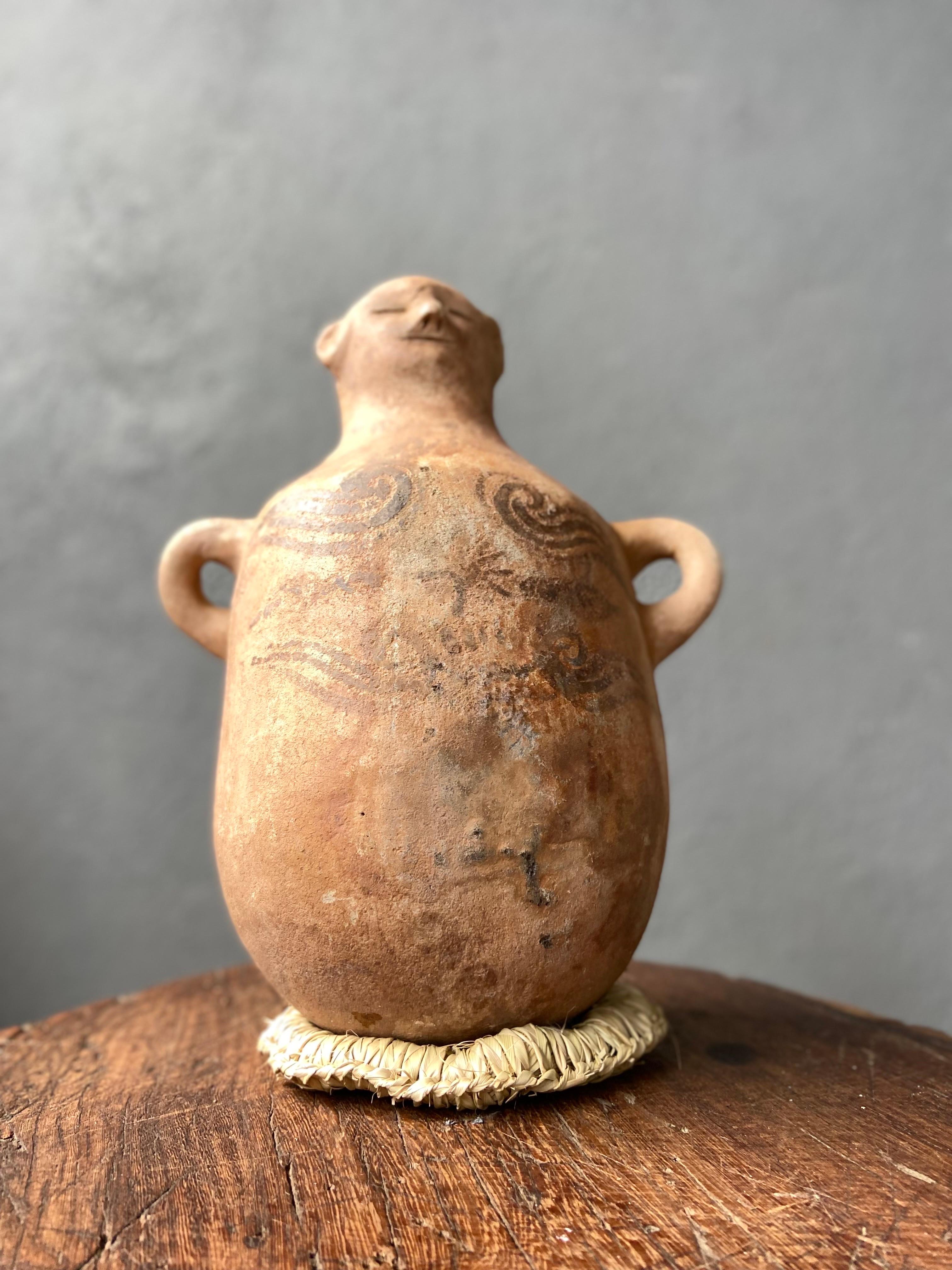 Terracotta Mezcal Jug From Tuliman, Guerrero, Mexico, Circa 1940´s 3