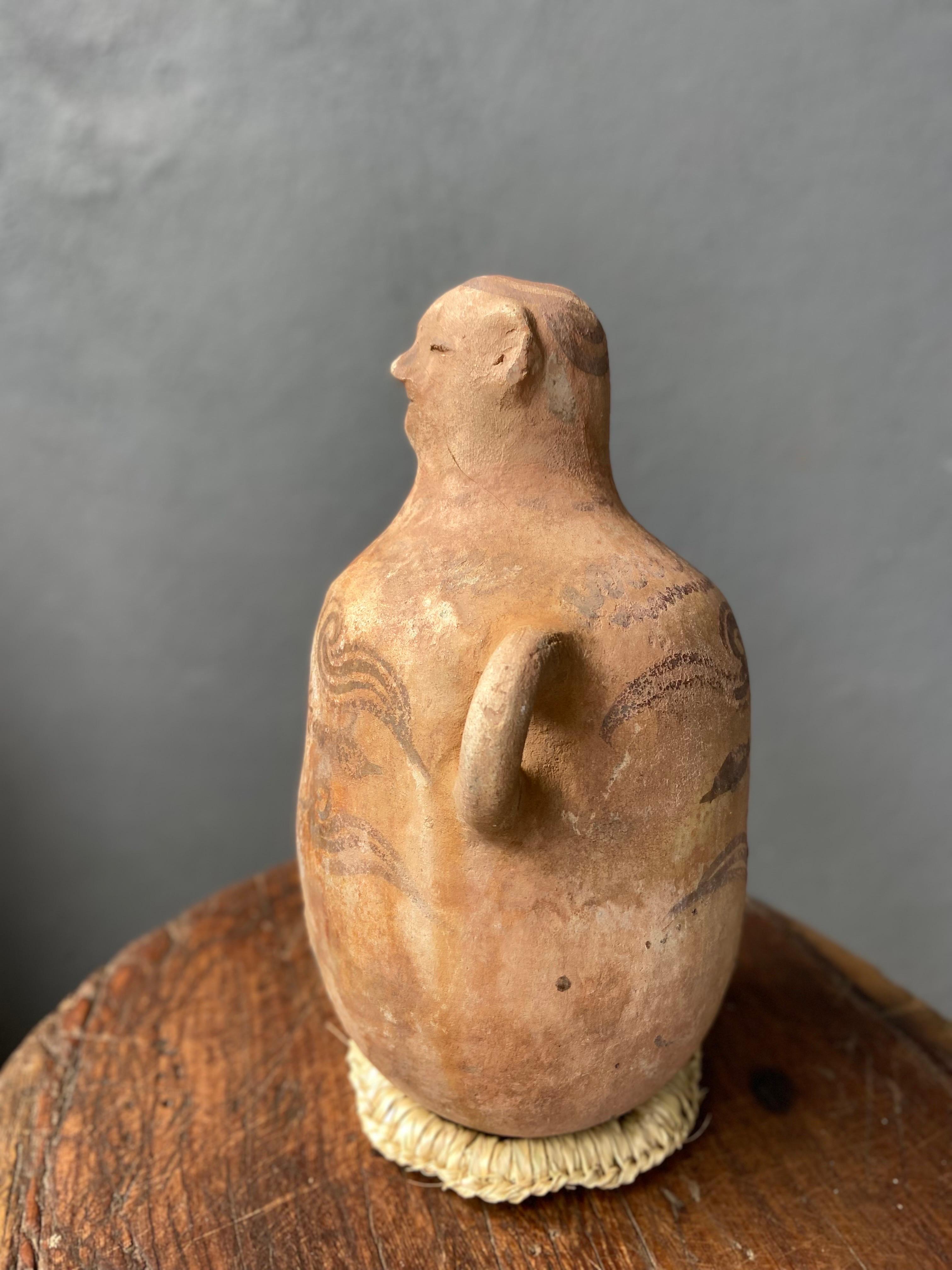 Fired Terracotta Mezcal Jug From Tuliman, Guerrero, Mexico, Circa 1940´s