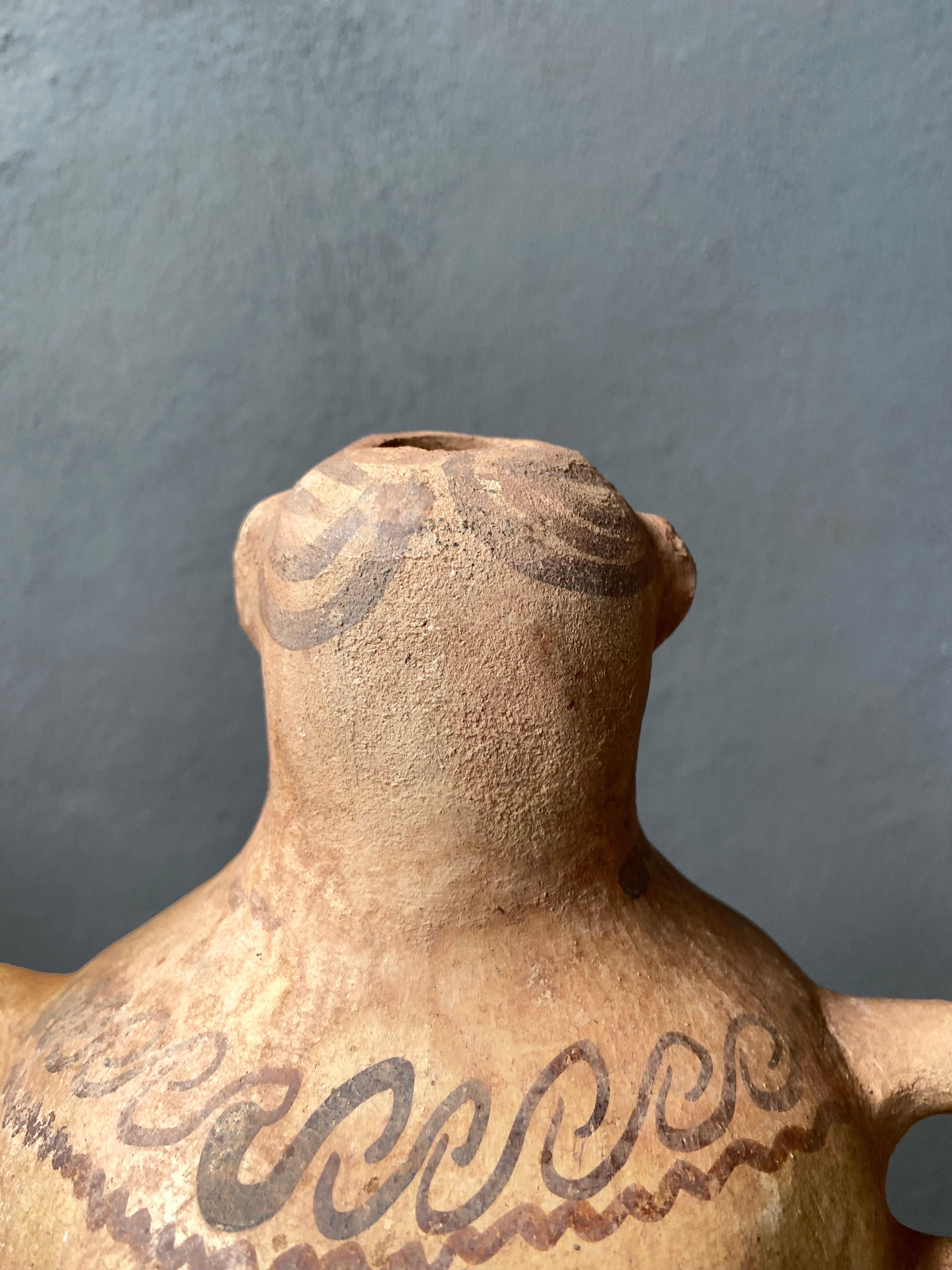 Terracotta Mezcal Jug From Tuliman, Guerrero, Mexico, Circa 1940´s In Fair Condition In San Miguel de Allende, Guanajuato