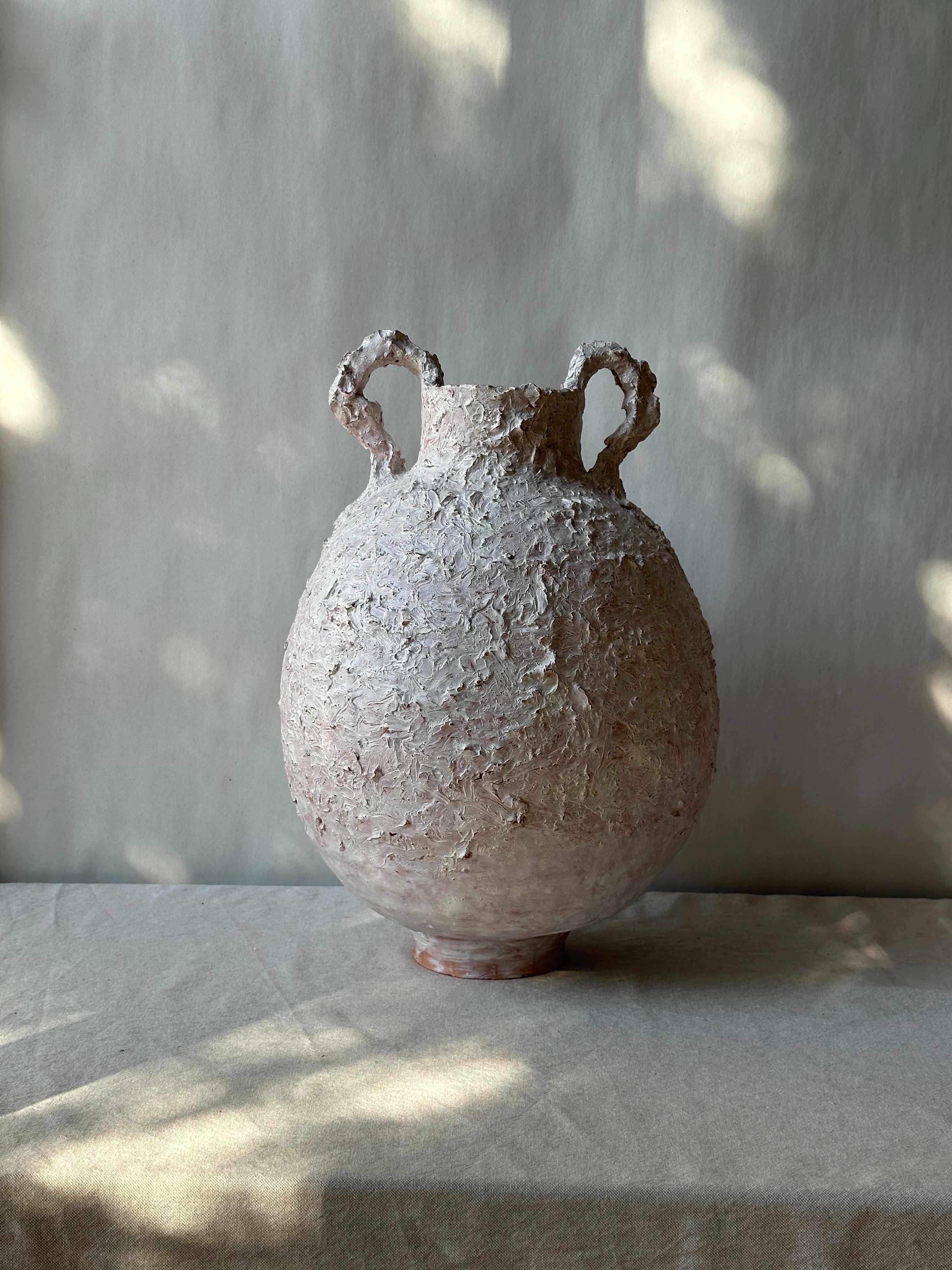 Greek Terracotta Minoan Pot by Elena Vasilantonaki For Sale