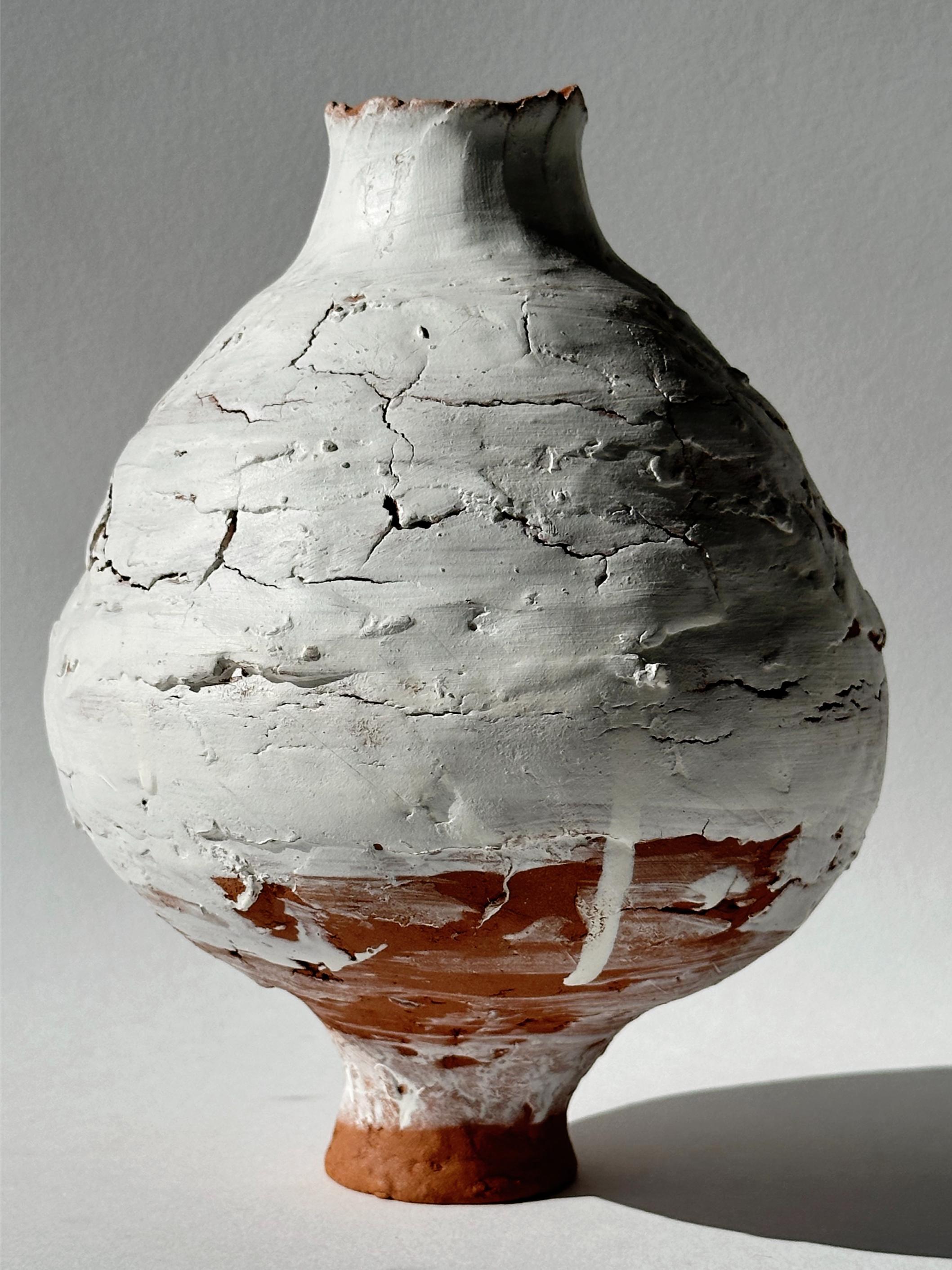 Terracotta Moon Jar No 10 by Elena Vasilantonaki For Sale 4