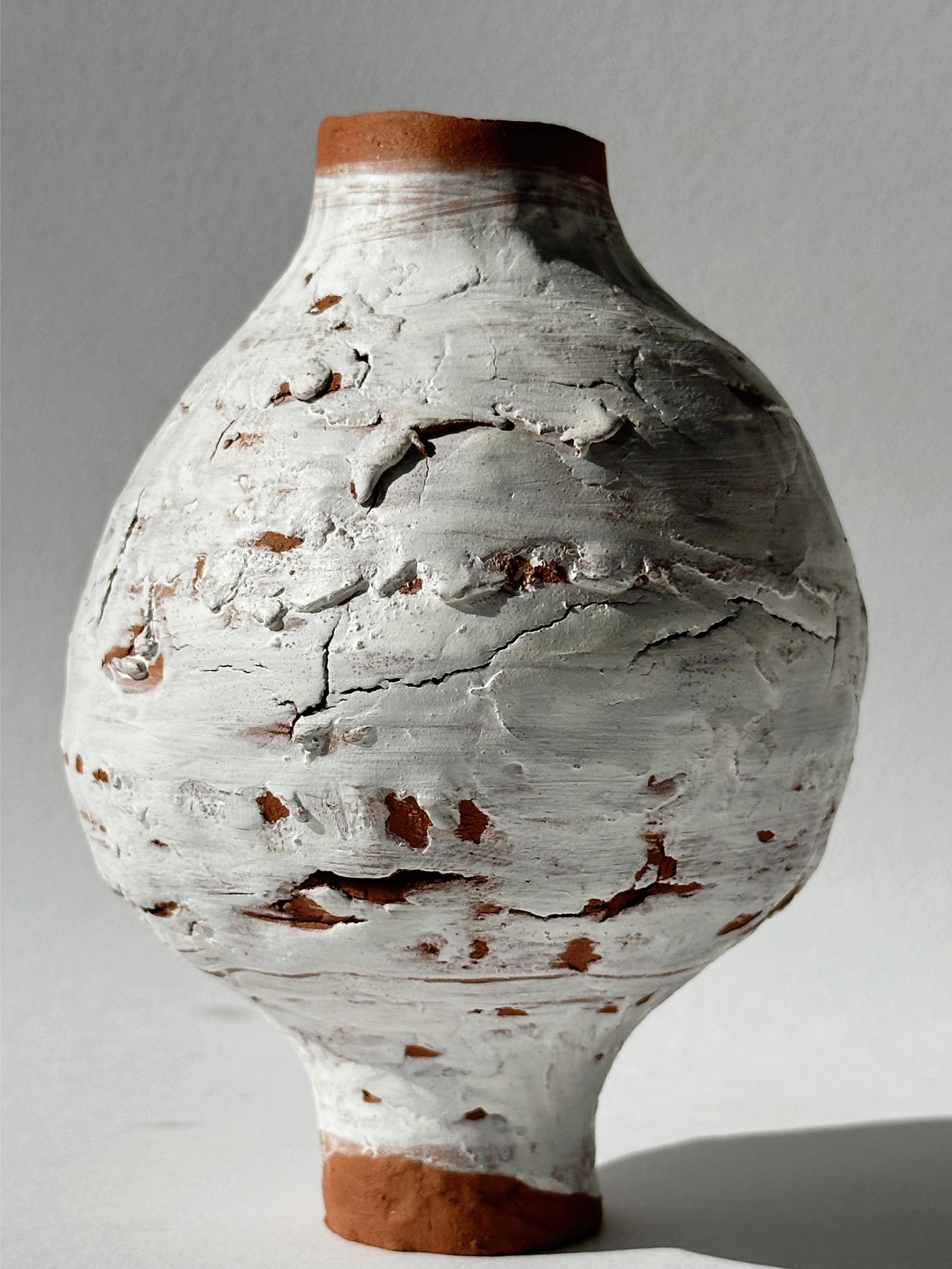 Terracotta Moon Jar No 10 by Elena Vasilantonaki For Sale 5