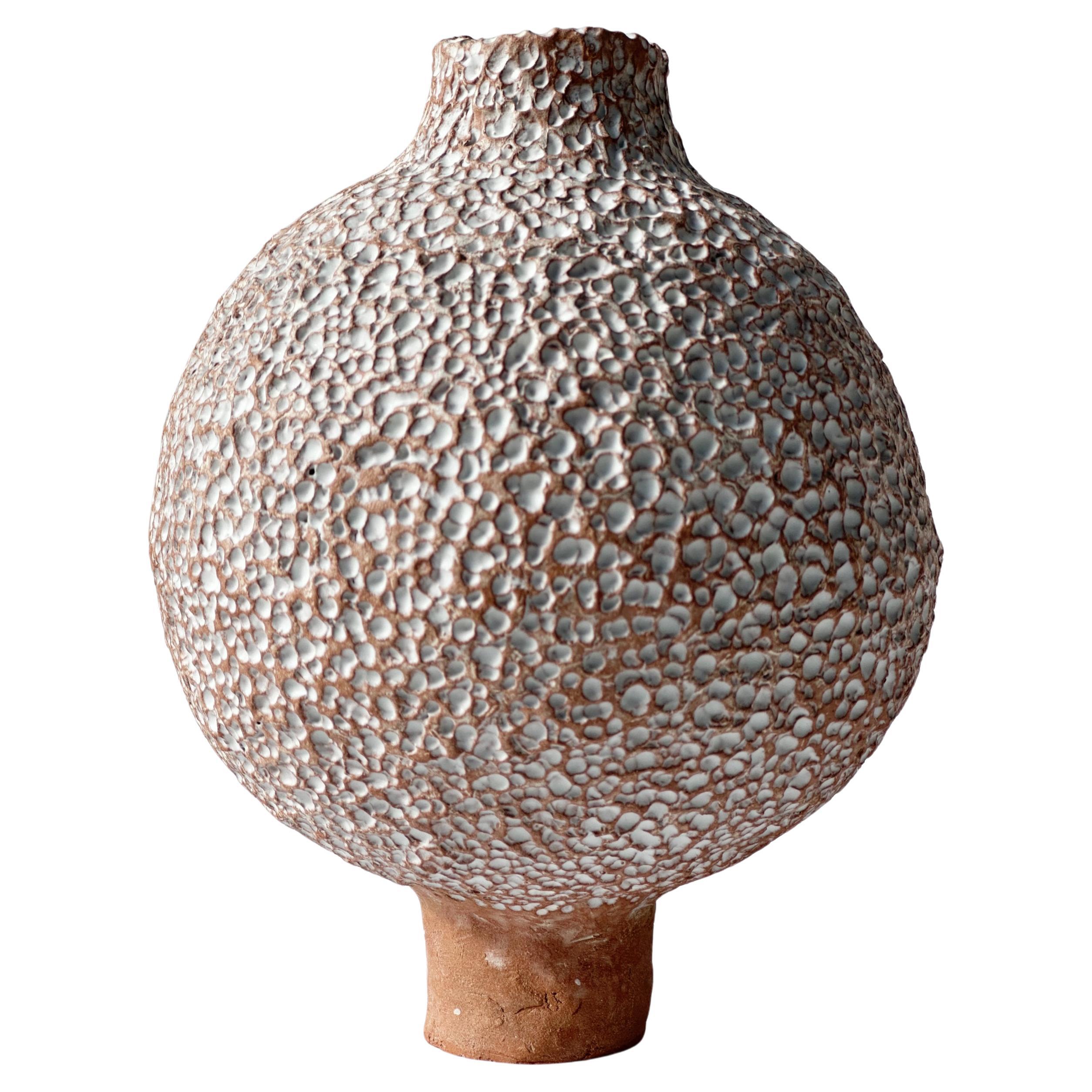 Terracotta Moon Jar No 12 by Elena Vasilantonaki For Sale