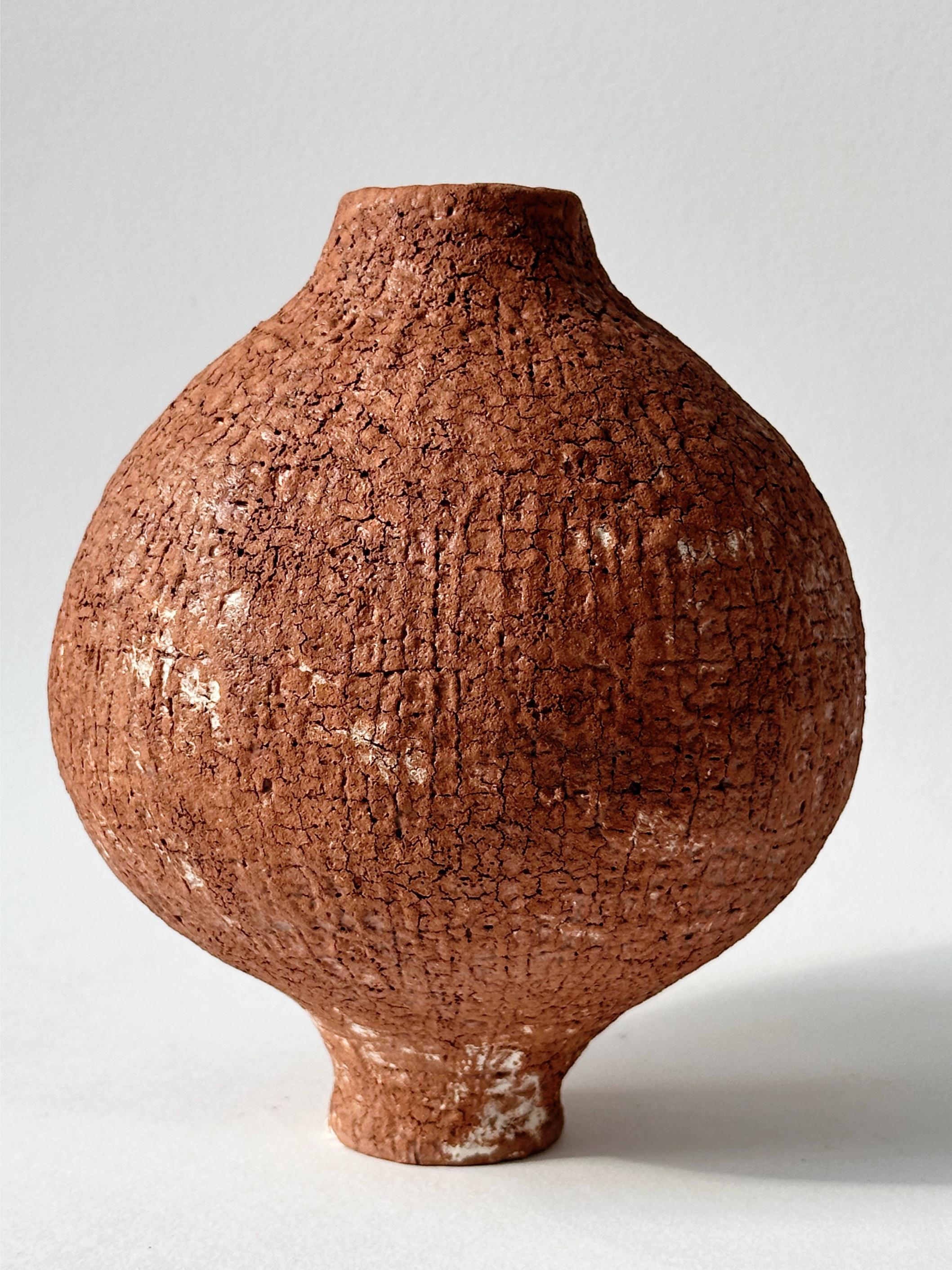 Terracotta Moon Jar No 17 by Elena Vasilantonaki For Sale 1