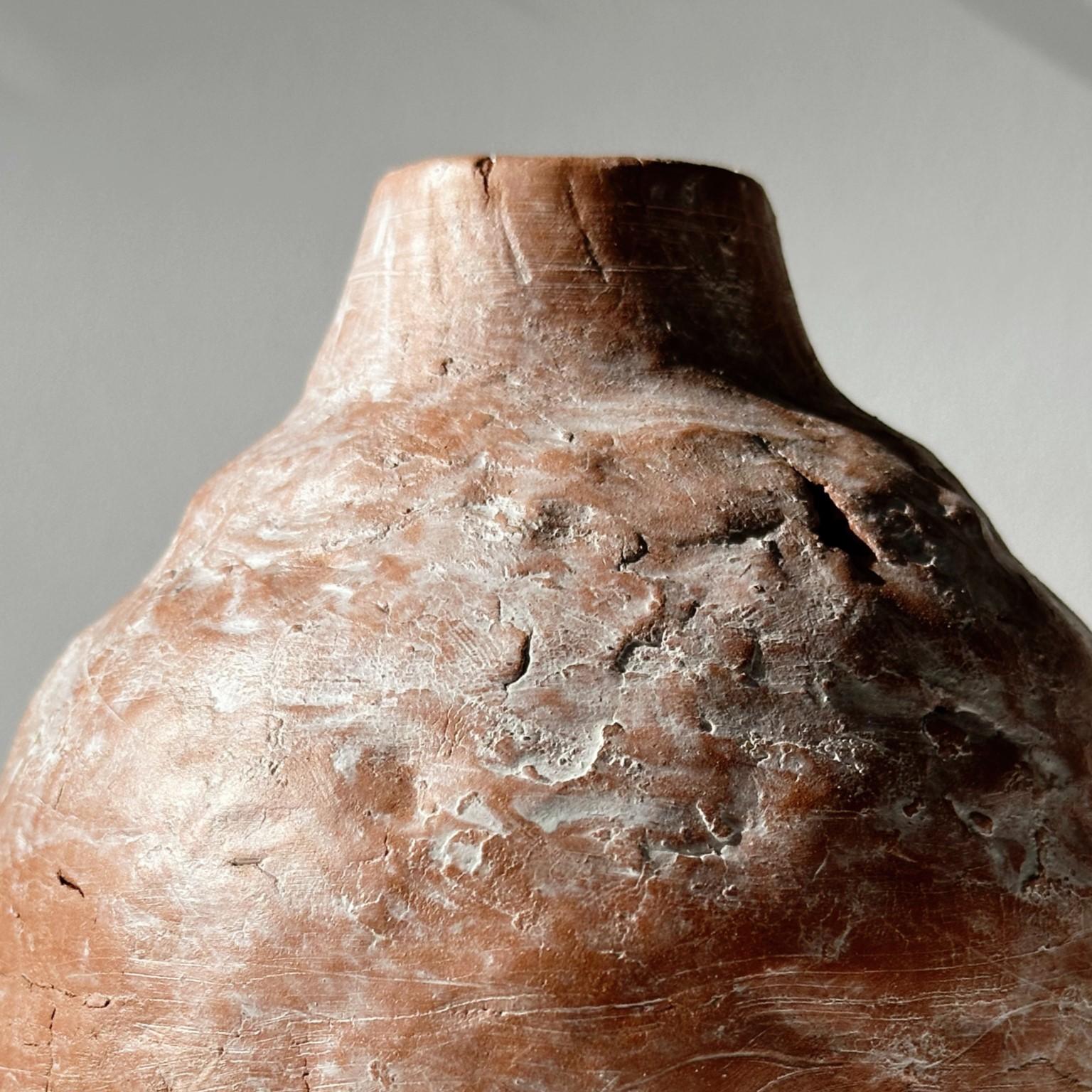 Post-Modern Terracotta Moon Jar No 4 by Elena Vasilantonaki For Sale