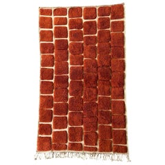 Terracotta Moroccan Rug 8x10 - Royal Nomadic  Handwoven Checkered Design