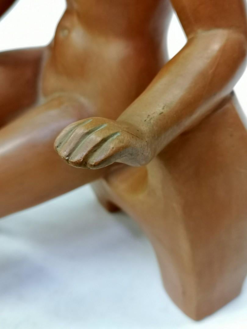 Hungarian Terracotta Nude Sculpture by Laszlo Marosan, 1960s For Sale