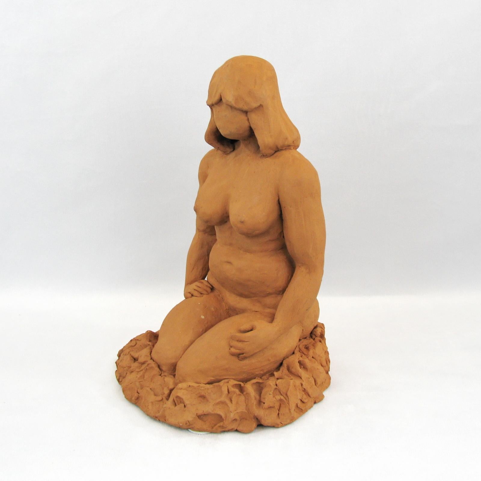 Terracotta Nude Sculptures, Set of 2, from the 1970s For Sale 4