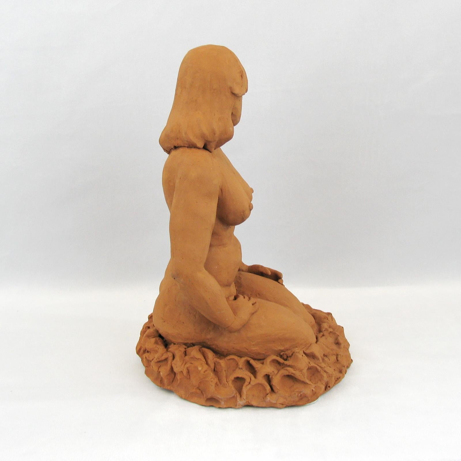 Terracotta Nude Sculptures, Set of 2, from the 1970s For Sale 1