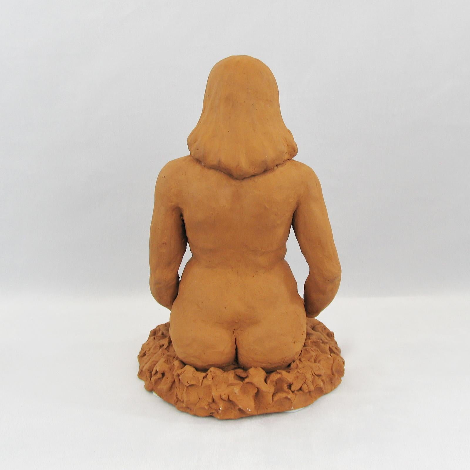 Terracotta Nude Sculptures, Set of 2, from the 1970s For Sale 2