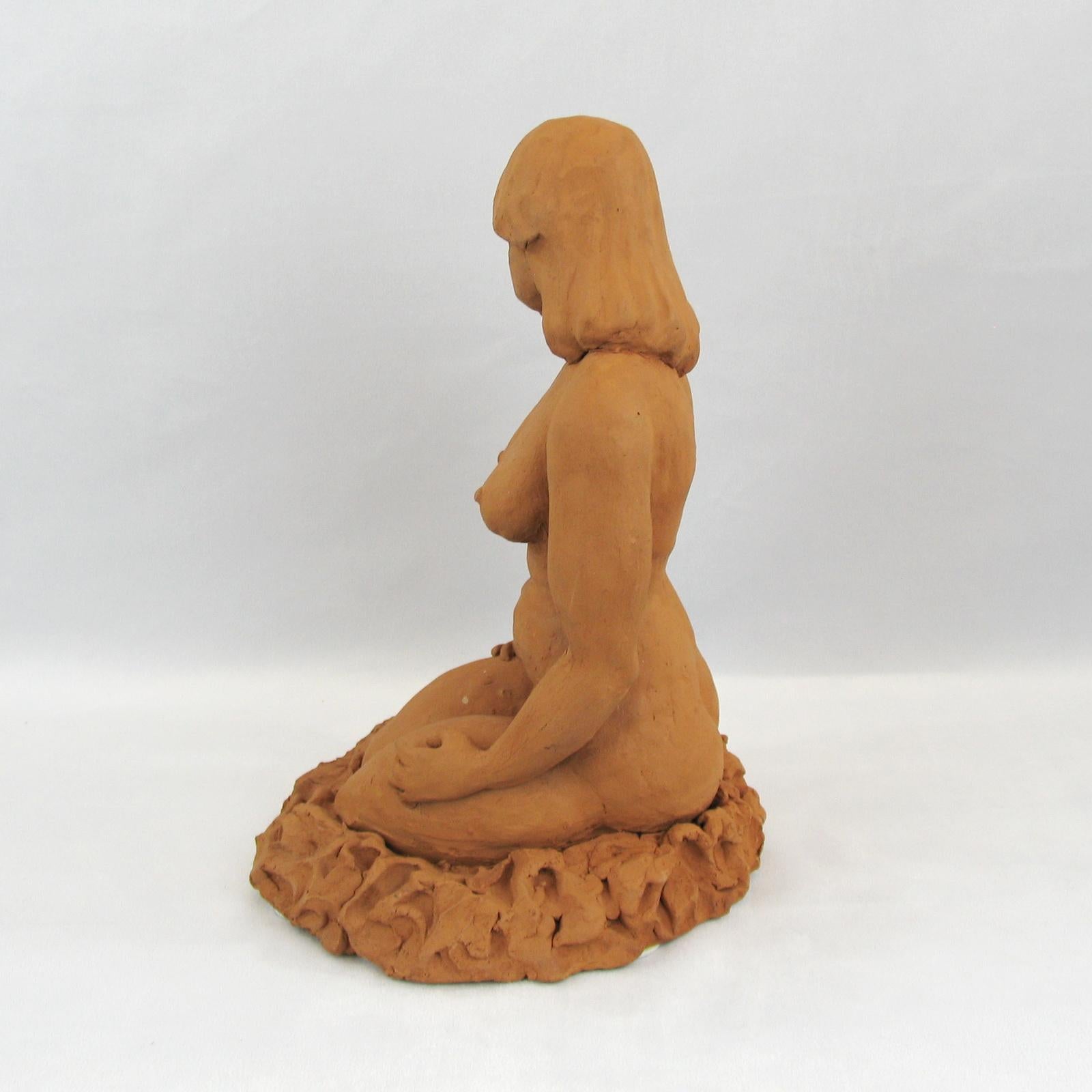 Terracotta Nude Sculptures, Set of 2, from the 1970s For Sale 3