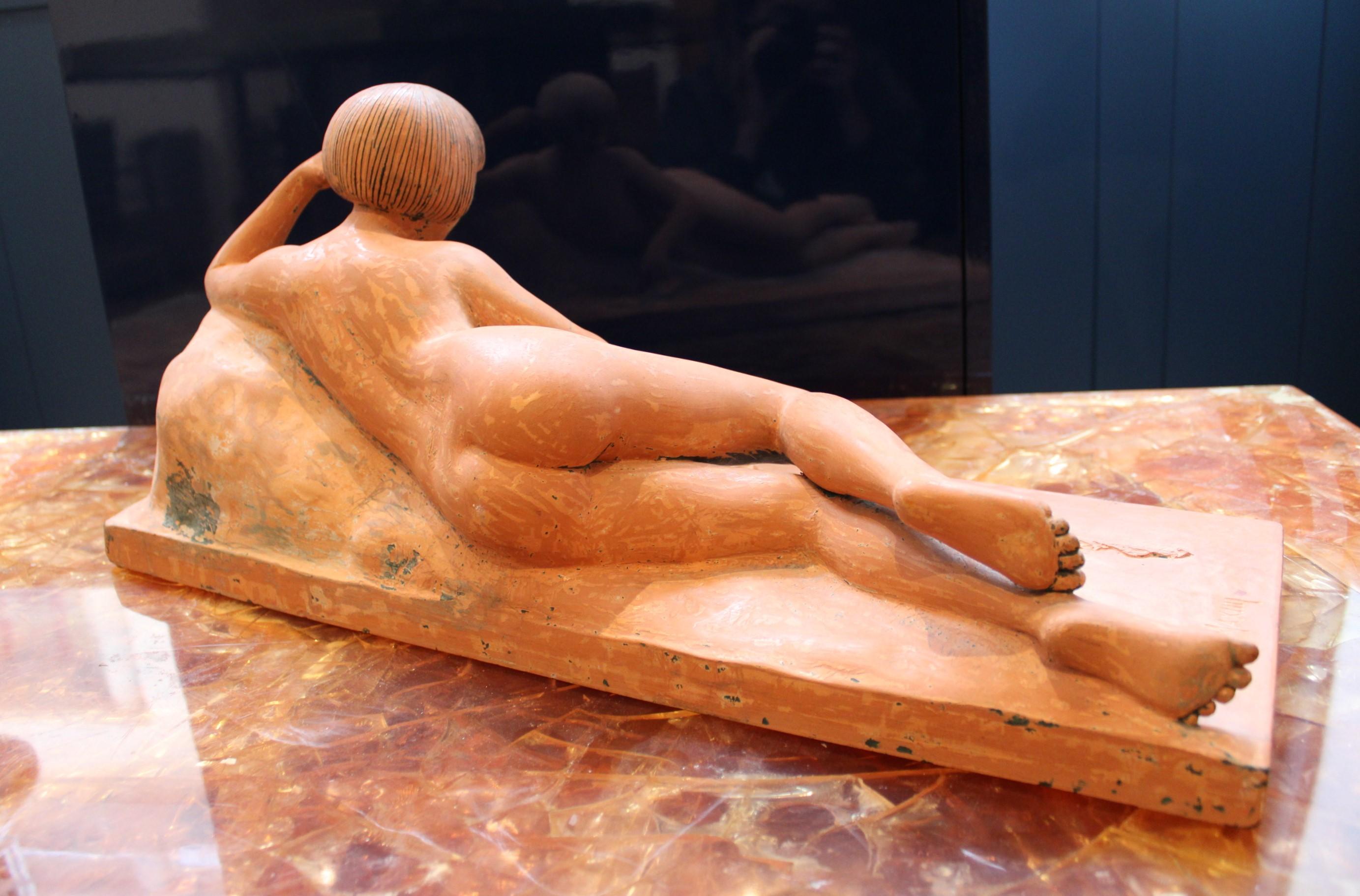 Terracotta Nude Woman Sculpture by George Maxim, France, 20th Century 9