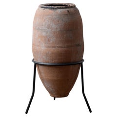 Terrakotta-Olivenkrug auf Stand, 19. Jahrhundert