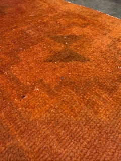 Handgefertigter türkischer Mini-Teppich in Terrakotta-Orange - • Badematte / Fußmatte - • 21x39