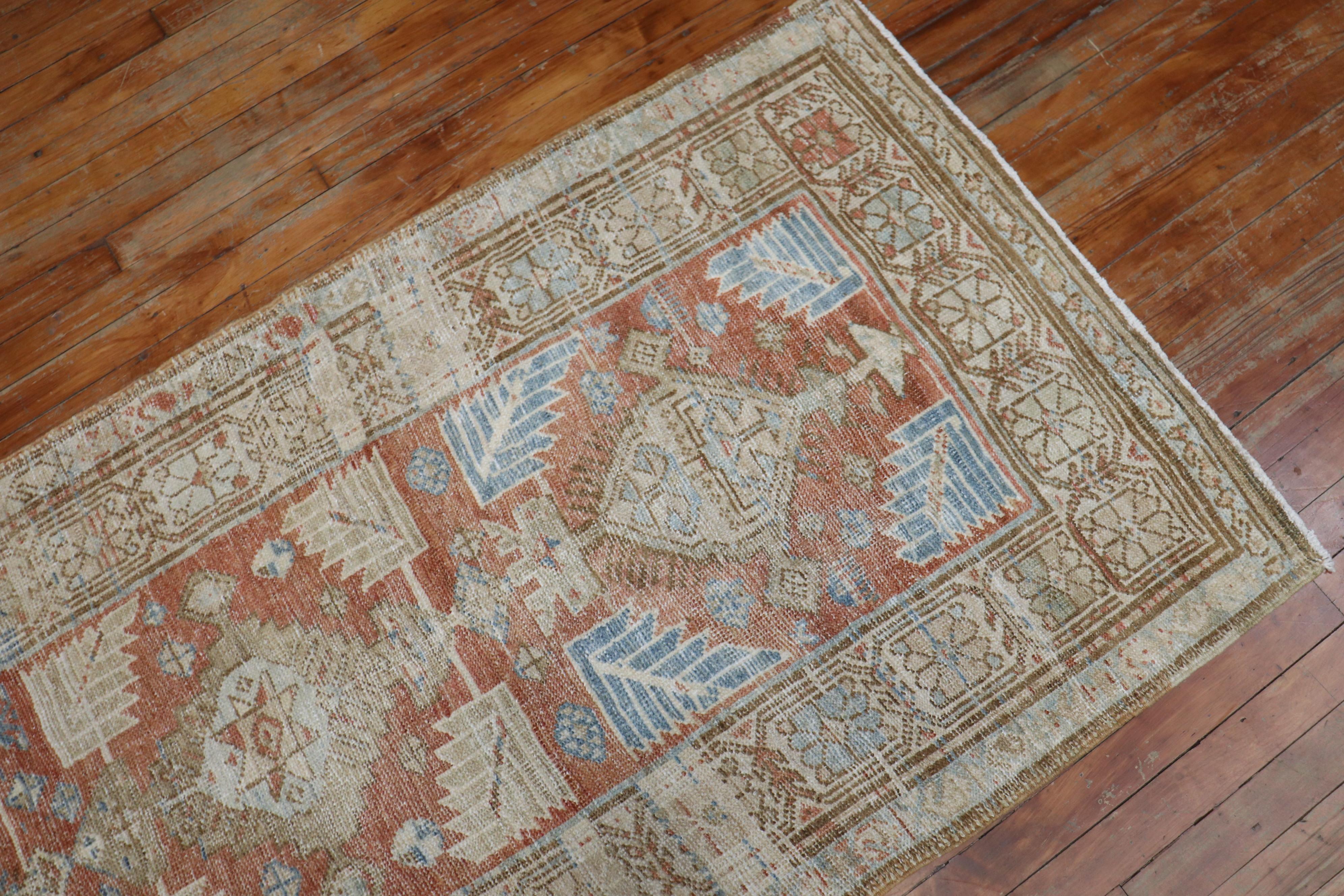 An early 20th century tribal northwest Persian runner

Measures: 3' x 14'3''.