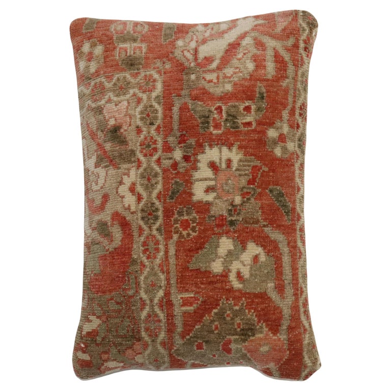Terracotta Persian Rug Pillow For Sale at 1stDibs
