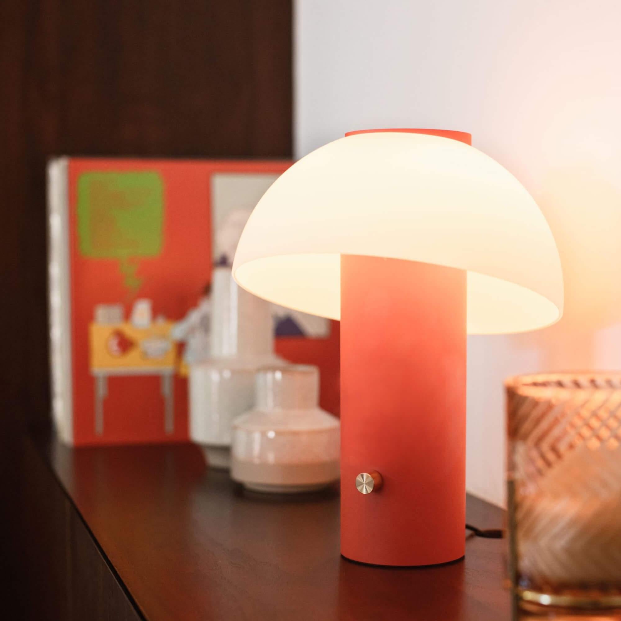 Post-Modern Terracotta Piccolo Lamp by JAUNE STUDIO For Sale