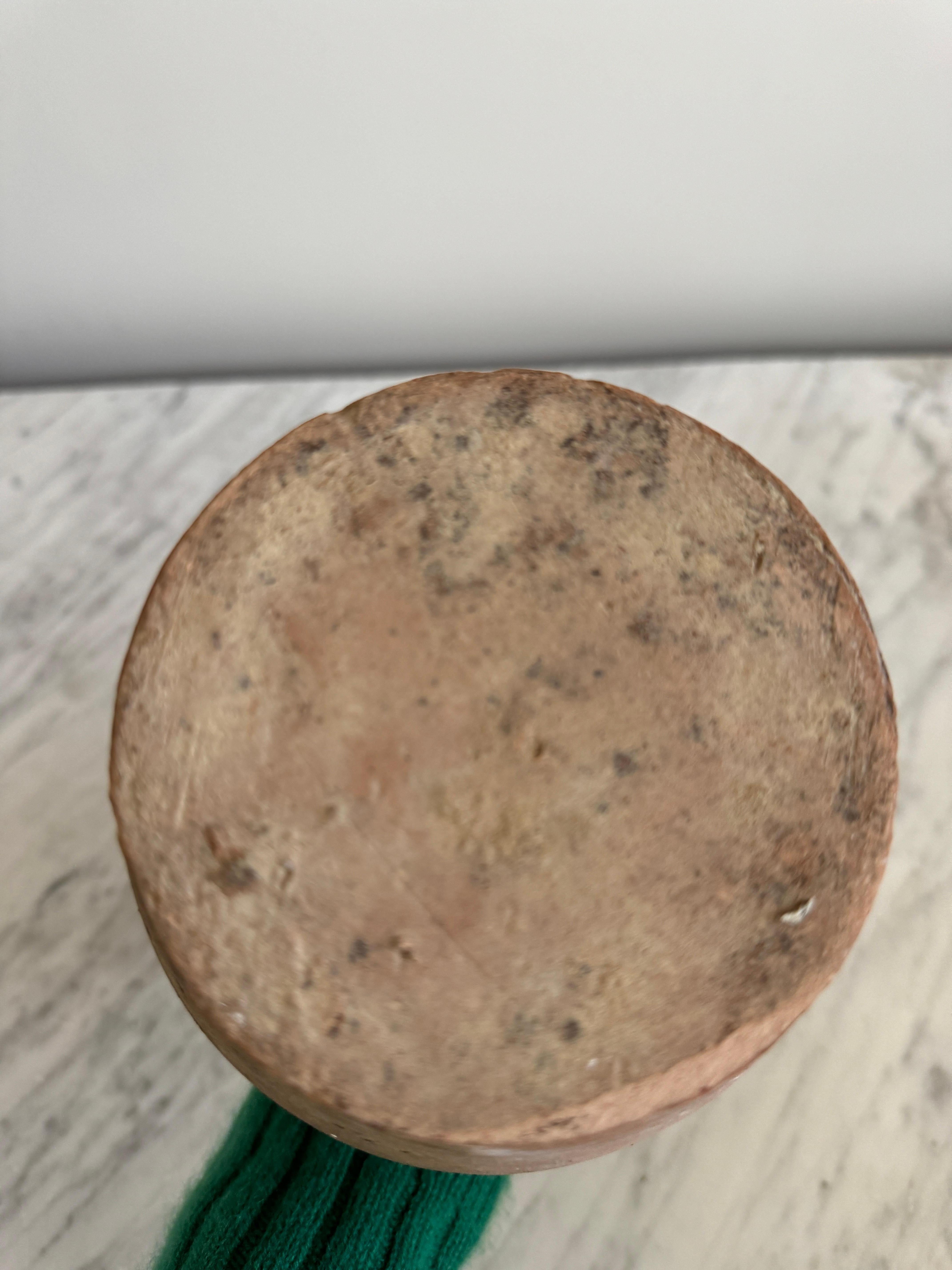  Large Terracotta Pignata Pot with Half Glaze – Hand-Thrown Terracotta (Austro-Hungarian, Mid-1900s) 

Introducing a captivating large terracotta pignata pot with half glaze, expertly hand-thrown in the mid-1900s, showcasing the rich tradition of