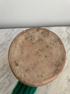 Terracotta pignata pot with half glaze