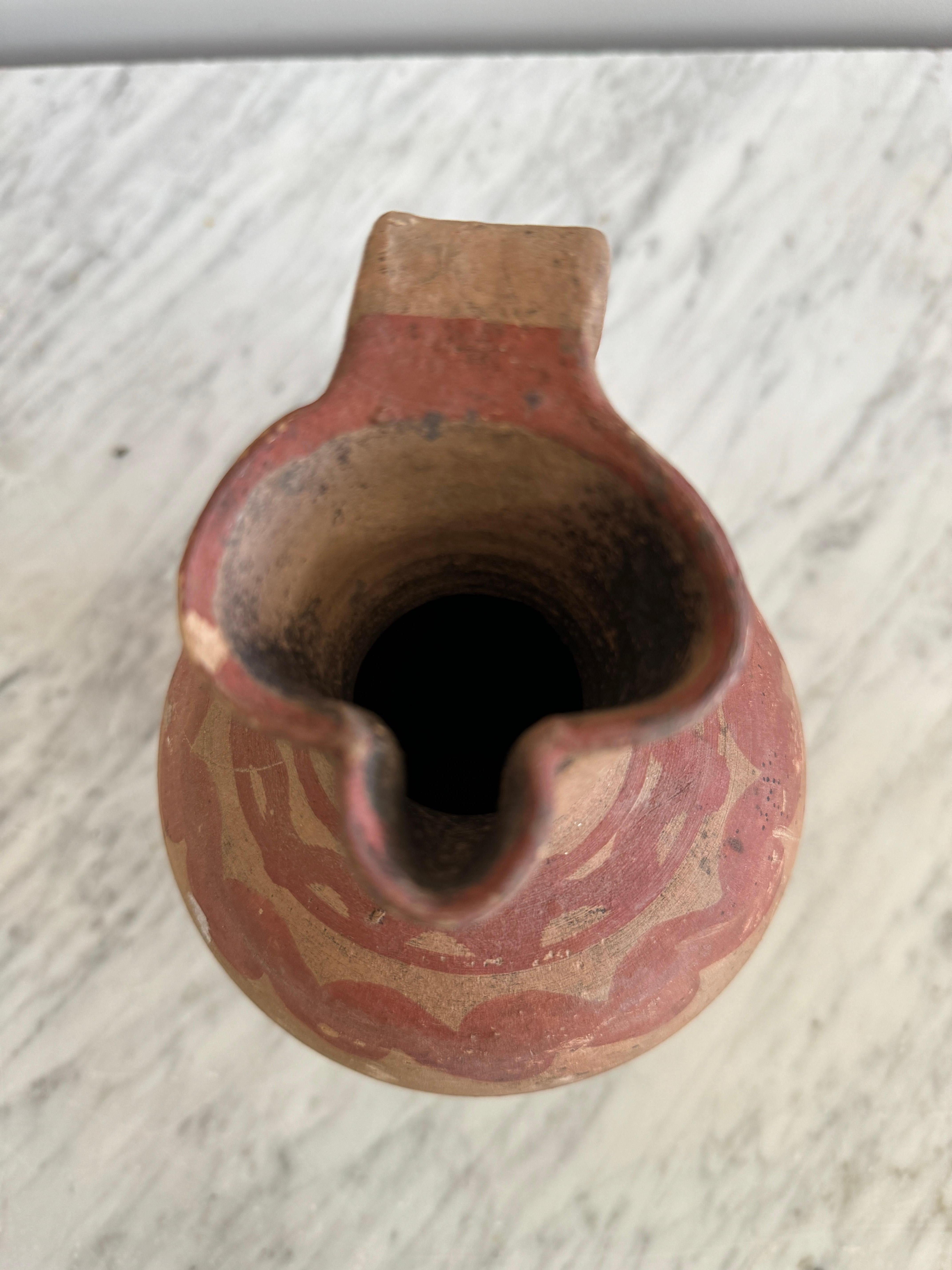Rustico Terracotta pignata pot with half glaze in vendita